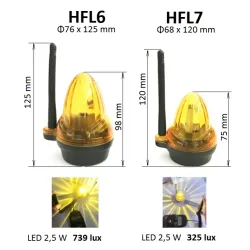 LED lampa, 12/24/230V, so zabudovanou anténou, 739lux LED lampa, 12/24/230V, so zabudovanou anténou, 739lux